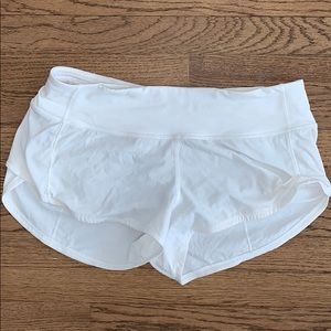 white lululemon speed up short
